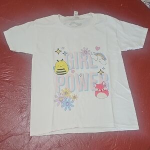 Squishmallows White Short Sleeve Tee Bee Kind Design